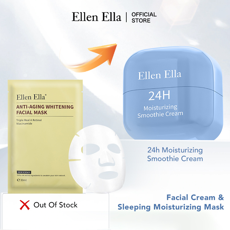 ELLEN ELLA Triple Retinol Niacinamide Anti Aging Whitening Facial Mask Set 5pcs